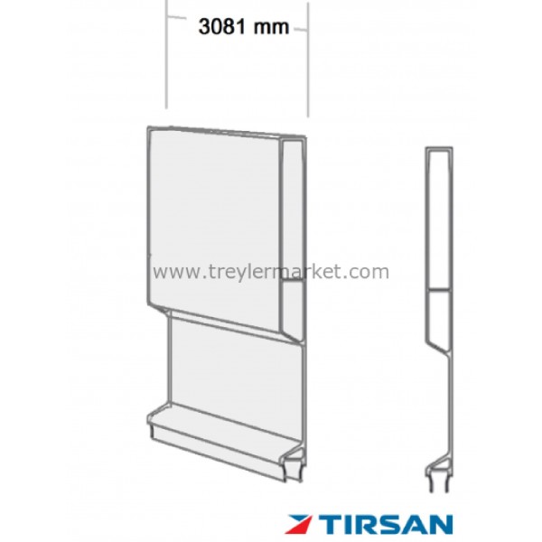 Tırsan Alüminyum Profil 3081 (036) Eloksallı -Pr02309