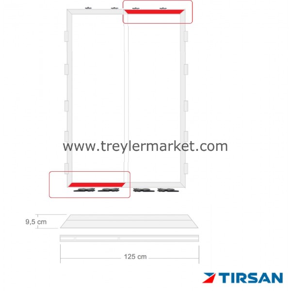 Tırsan Panel Kapı Alt Sol - Üst Sağ Kapama Profili Elx. -Ak09202