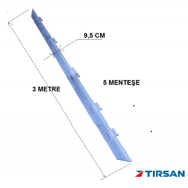 Tırsan Panel Dorse Arka Kapı Sol Profil 5 Menteşeli   -Gg05429