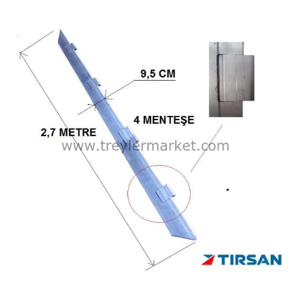 Tırsan Panel Dorse Arka Kapı Sol Profil 4 Menteşeli  Gg05426