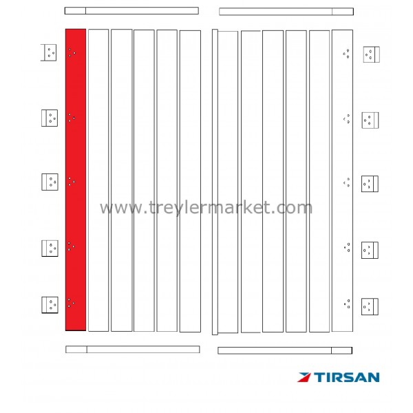 Tırsan Tek Eksenli Kapı Dış Profili-Kb:2930-Elx.Sol -Ak13291