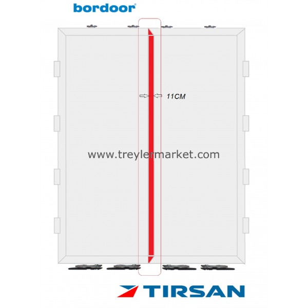 Bordoor Tırsan Arka Kapı Sol İç Profil Düz 11 Cm -Br-Al00100