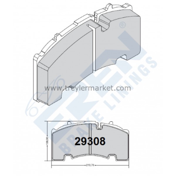 29308  Fren Balatası Bpw-29308