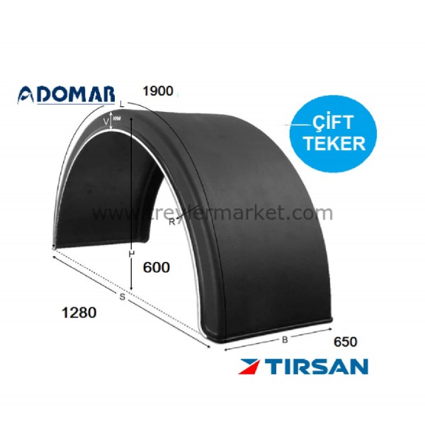 Tırsan Domar Dorse Çamurluk Yarım-Ca00094