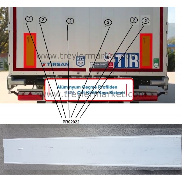 Tırsan Kapı İç Profil Sol Elx 2820 -At-Pr02022