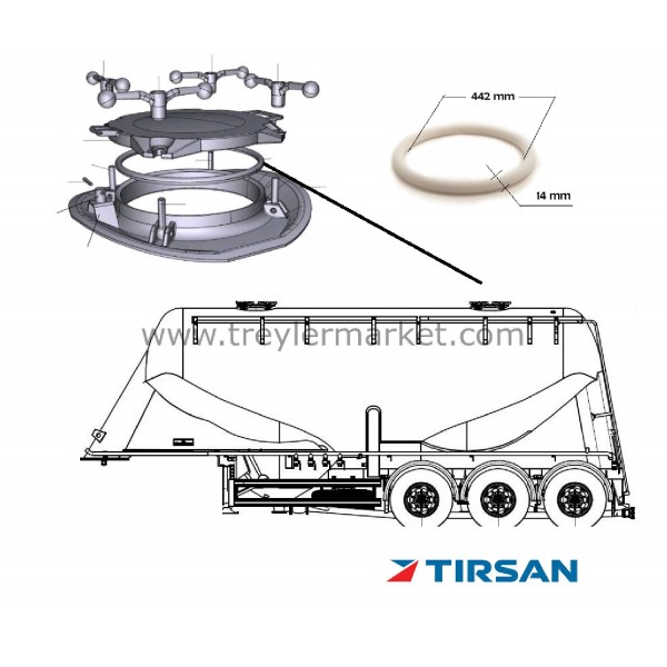 Tırsan Conta Silobas Üst Kapak Dairesel Kesitli  -Sd00145