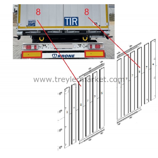 Krone Profil Arka Kapı Çift Delikli (3174) Mm -515032049