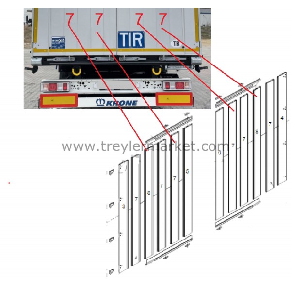 Krone Arka Kapı Profil Sağ-Sol İç 3174 Mm -840306685