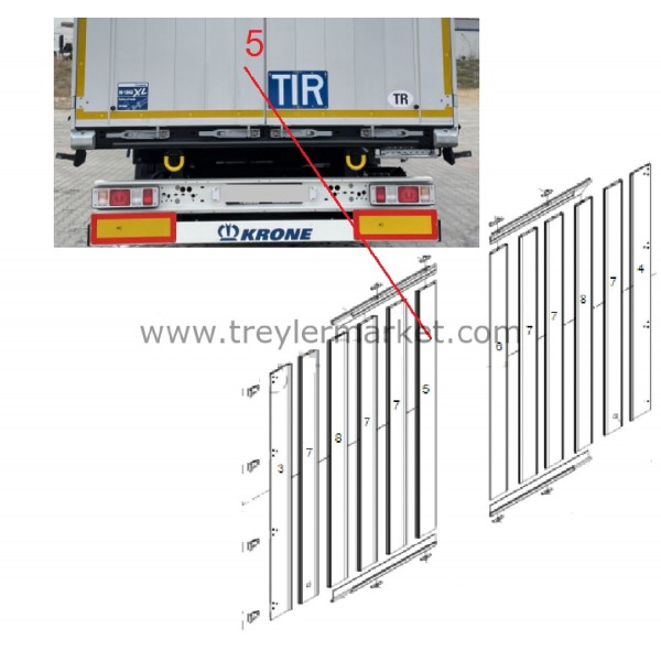 Krone Arka Kapı Profil Sol İç 3174 Mm -515032093