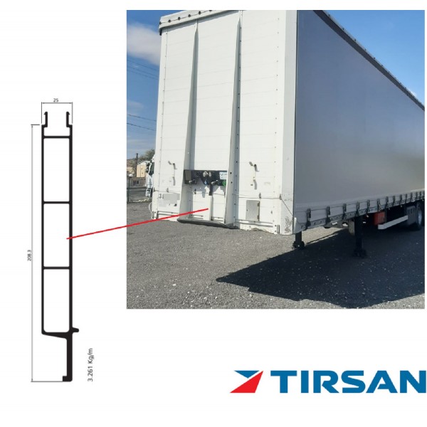 Tırsan Ön Panel Alüminyum Profil  2170 Mm -Pr04878