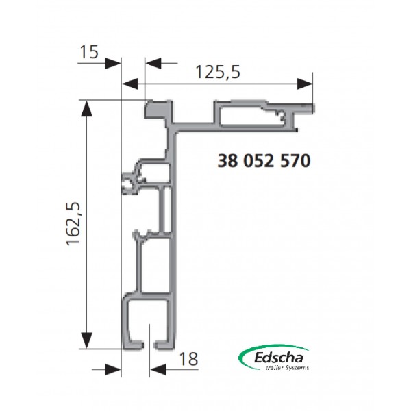 Tırsan  Alüminyum Kayar Çatı Profil (162,5) -Pr03649-1