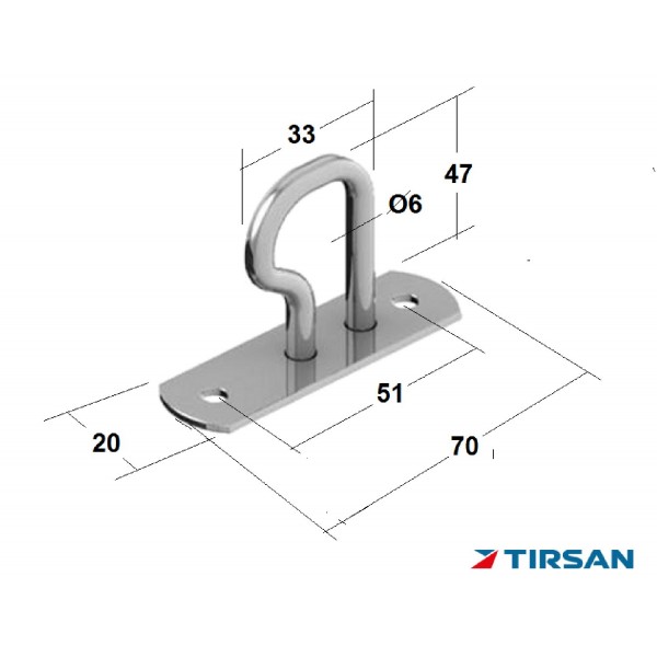 Tırsan Radyüslü Çadır Kancası -Kc00009