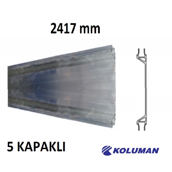 Koluman Alüminyum 5 Kapaklı Profil Boy 2417 Mm Orta-Br-Koluman 3