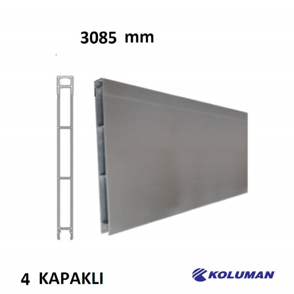 Koluman Alüminyum 4 Kapaklı Profil Boy 3170 Mm Üst-Br-Koluman 5