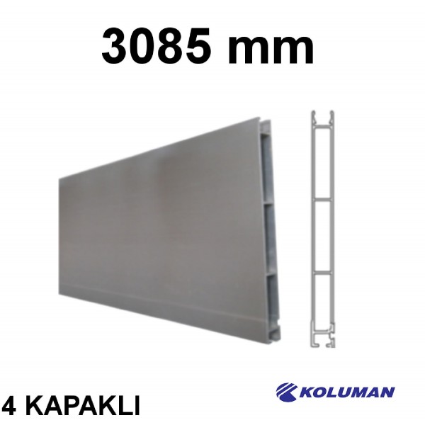 Koluman Alüminyum 4 Kapaklı Profil Boy 3170 Mm Alt-Br-Koluman 4