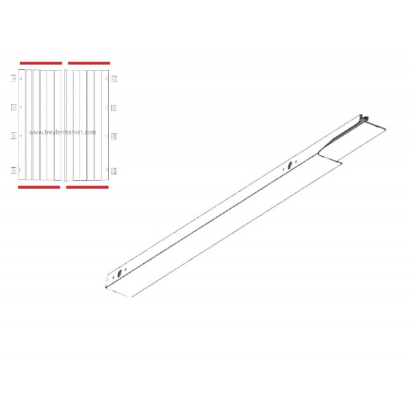 Tırsan Tek Eksen Kapı Alt Profil Sol  R-9006 -Ak13569