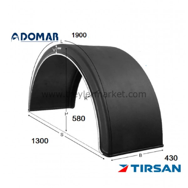 Tırsan Domar Çamurluk Yarım DK1675 -CA00123