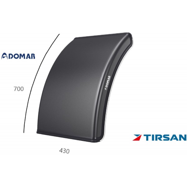 Tırsan Domar Dorse Çamurluk Çeyrek 430X700 mm -CA00086