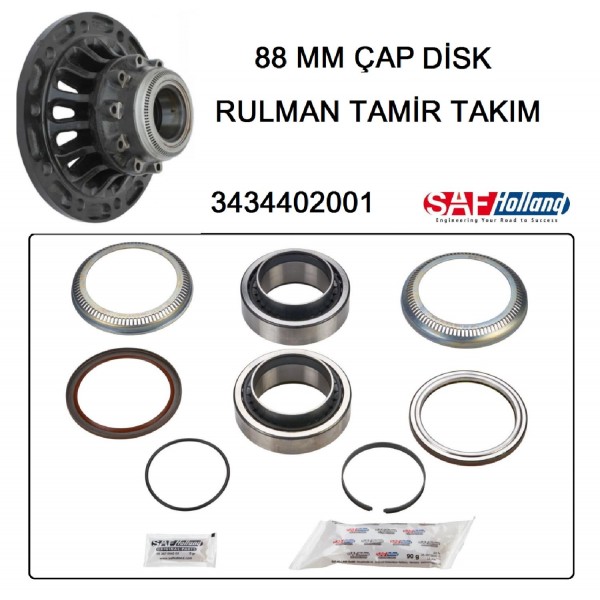 03434402001 SAF Disk Porya Rulman Set 88 MM-SAF 03434402001