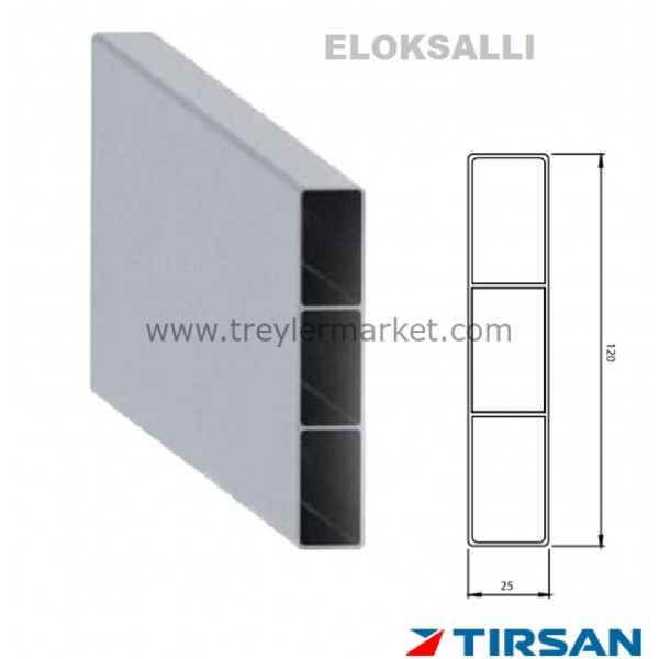 Tırsan Alüminyum Tahtalık Profil 2518 cm TIRSAN Tip Eloksallı -PR02477