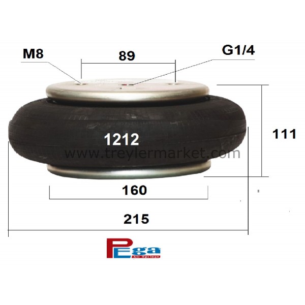 Tek Katlı Süspansiyon Kaldırma Körük 215 Mm Çap-P30.1212.P02