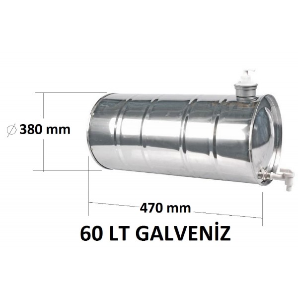 Dorse Su Tankı  60 Lt.Galvaniz -Tm-300340