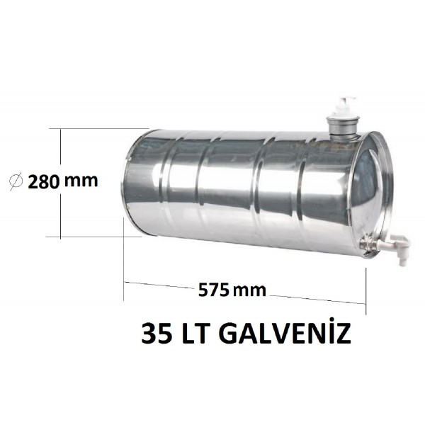 Dorse Su Tankı  35 Lt.Galvaniz -Tm-300320